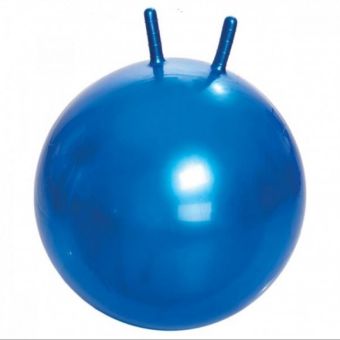 Мяч с рожками 65 см синий М-365